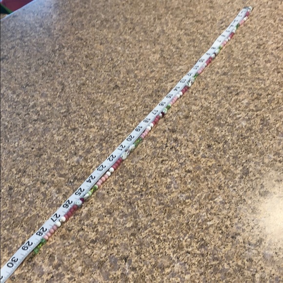 Handmade Summer Necklace - Pink, Green & White - Picture 5 of 6